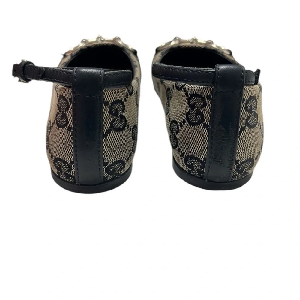 Gucci Monogram Print Ballerina Shoes Size EU 24